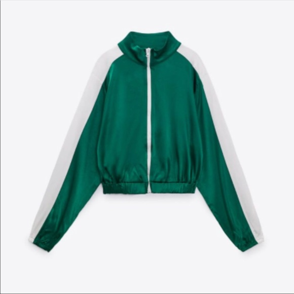 SET satin effect piped jacket& pants SzS - Picture 5 of 8